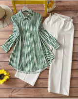 Striped Top Palazzo Set