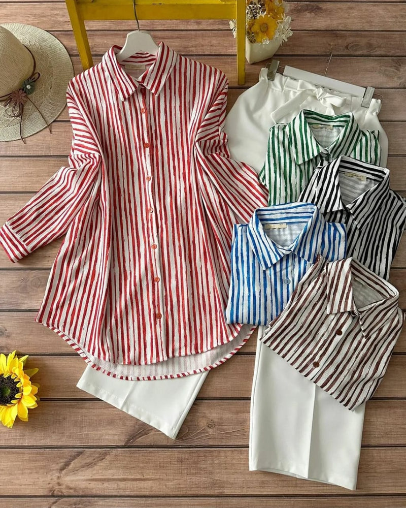 Striped Top Palazzo Set