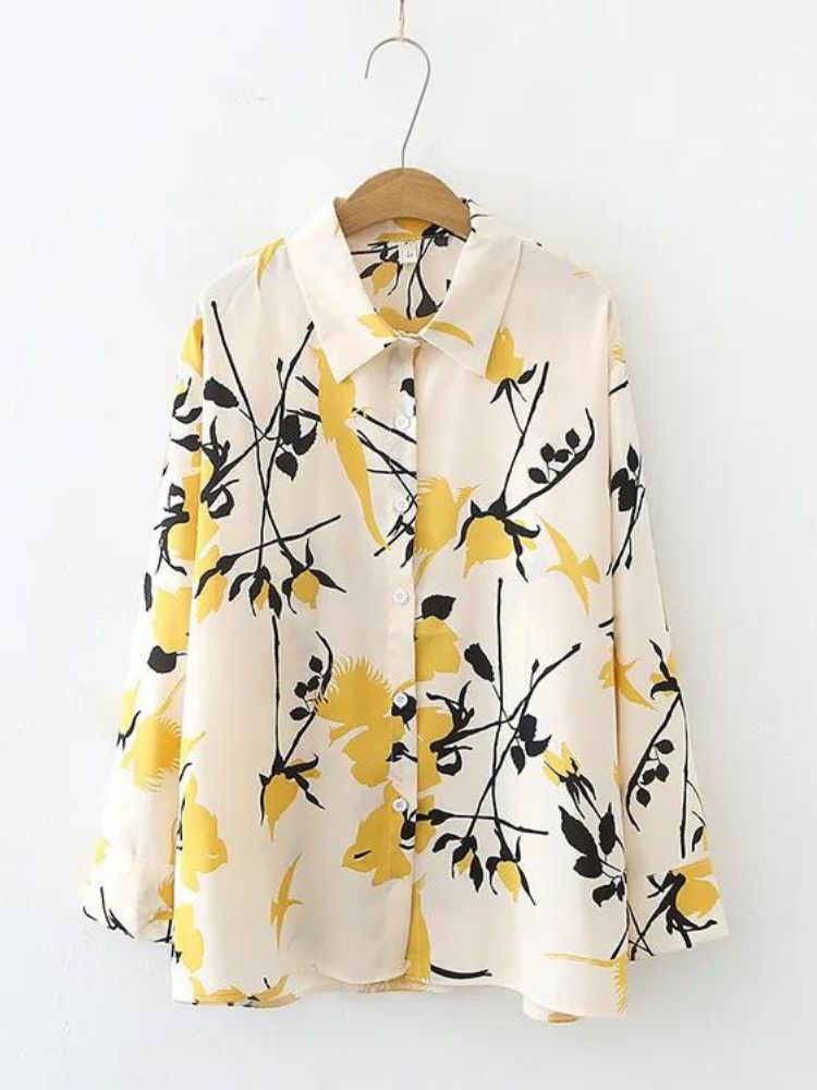 Off White Printed Casual Shirt