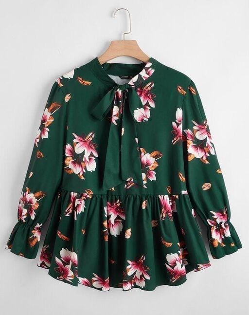 Floral Printed Western Top