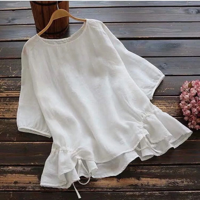Classic White Cotton Western Top